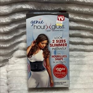 Genie Hourglass Black Waist Training Belt NWT